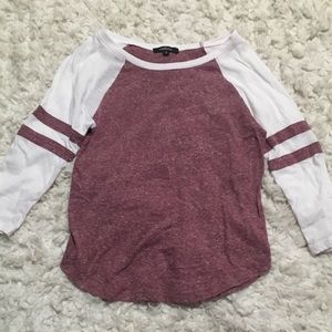 3/4 length sleeve baseball tee